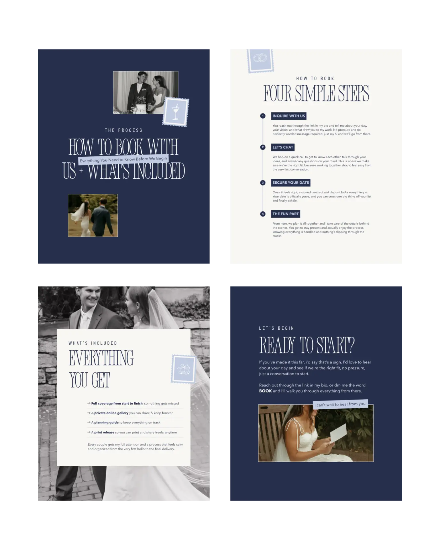 How to book template set for wedding professionals
