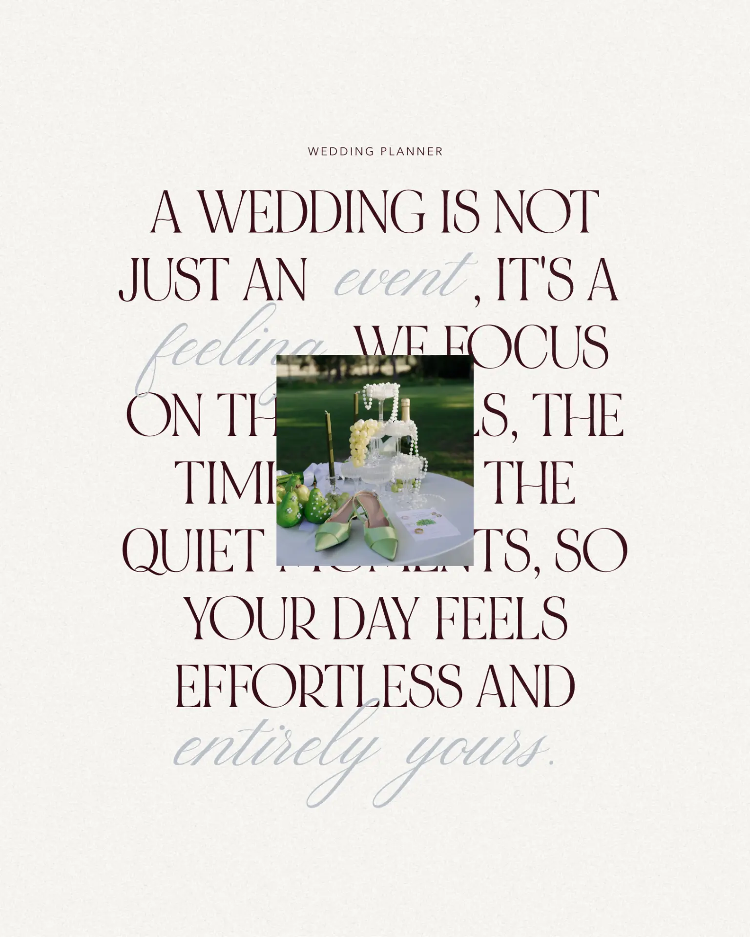 Wedding planner editorial quote template